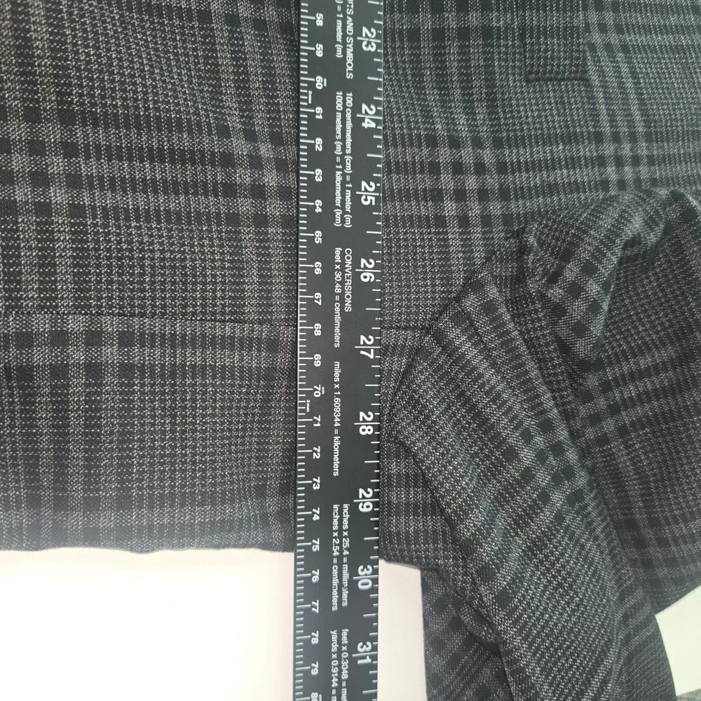 Oak Hill DXL Mens Grey Glen Plaid Blazer Jacket 3XL 54R 56R Two Button Stretch
